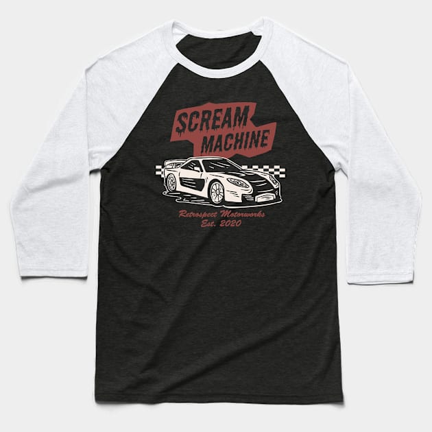 Scream Machine - Dark Baseball T-Shirt by RM APPAREL Co